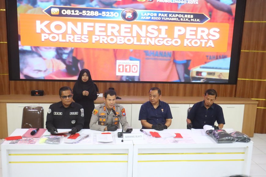 Polres Probolinggo Kota Amankan 5 Tersangka Pelempar Bom Ikan di Mayangan